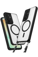 Newface Samsung Galaxy S24 Fe Kılıf Enka Magsafe Silikon Kılıf - Siyah