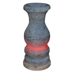 Vazo Şekilli Doğal Kaya Tuzu Lambası Çankırı Kablolu Ampullü Beyaz 3-4 Kg