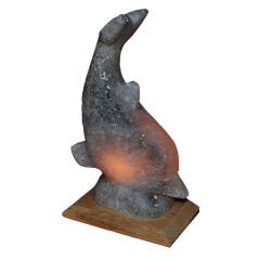 Yunus Balığı Şekilli Doğal Kaya Tuzu Lambası Çankırı Kablolu Ampullü Beyaz 2-3 Kg