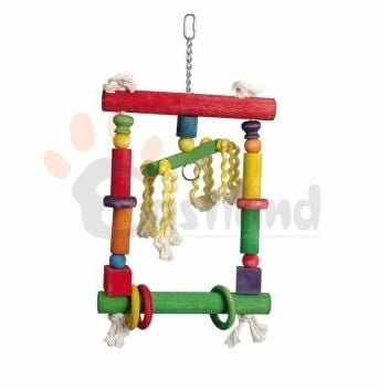 Eastland Halkalı İpli Ahşap Kuş Oyuncağı 27/46 cm