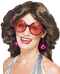 Disko Toplu Küpeli Parti Gözlüğü Pembe Renk