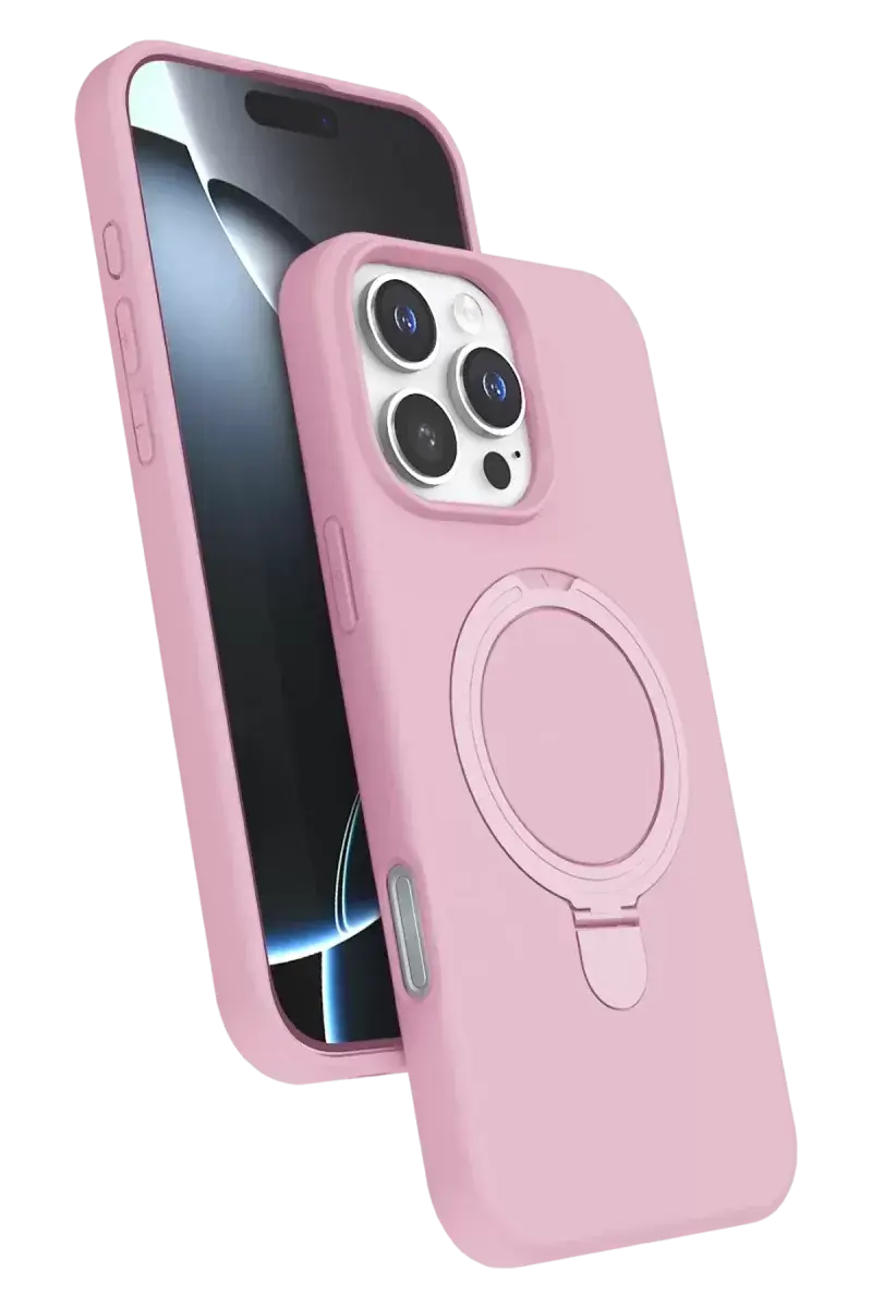 Newface Apple İphone 16 Pro Regal Magsafe Standlı Kapak - Açık Pembe