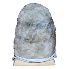 Doğal Kaya Tuzu Lambası Kırşehir Kablolu Ampullü Beyaz 3-4 Kg