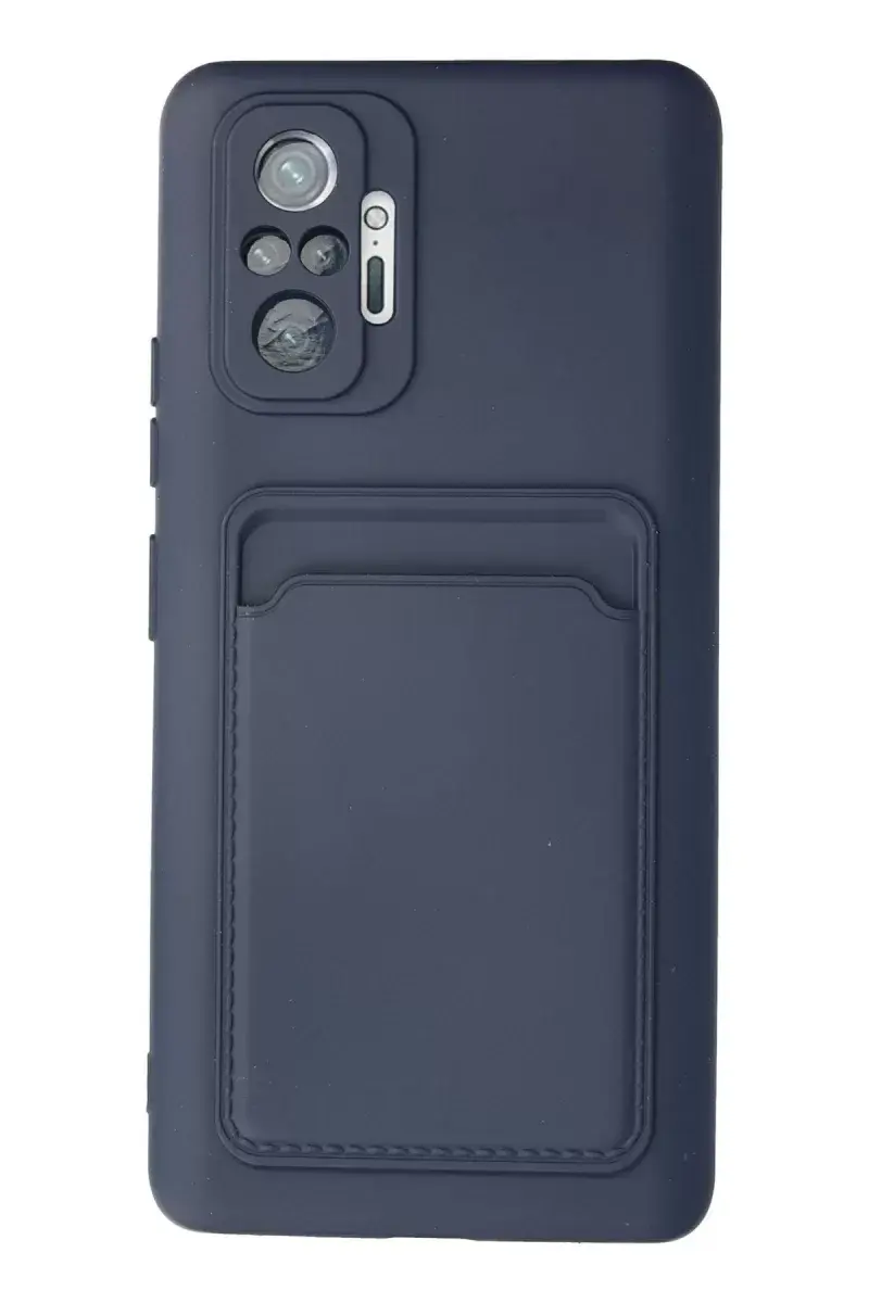 Newface Xiaomi Redmi Note 10 Pro Kılıf Kelvin Kartvizitli Silikon - Lacivert