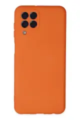 Newface Samsung Galaxy M33 Kılıf Nano İçi Kadife Silikon - Turuncu