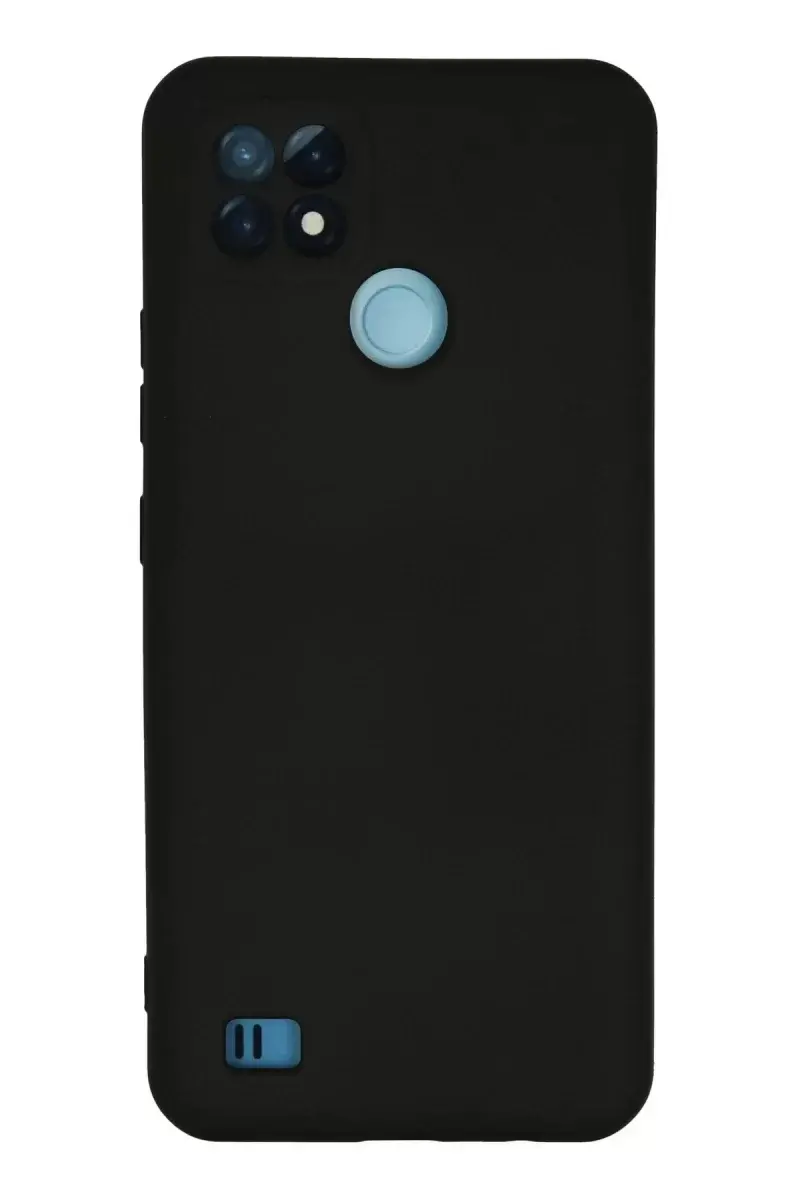 Newface Realme C21 Kılıf Nano İçi Kadife Silikon - Siyah