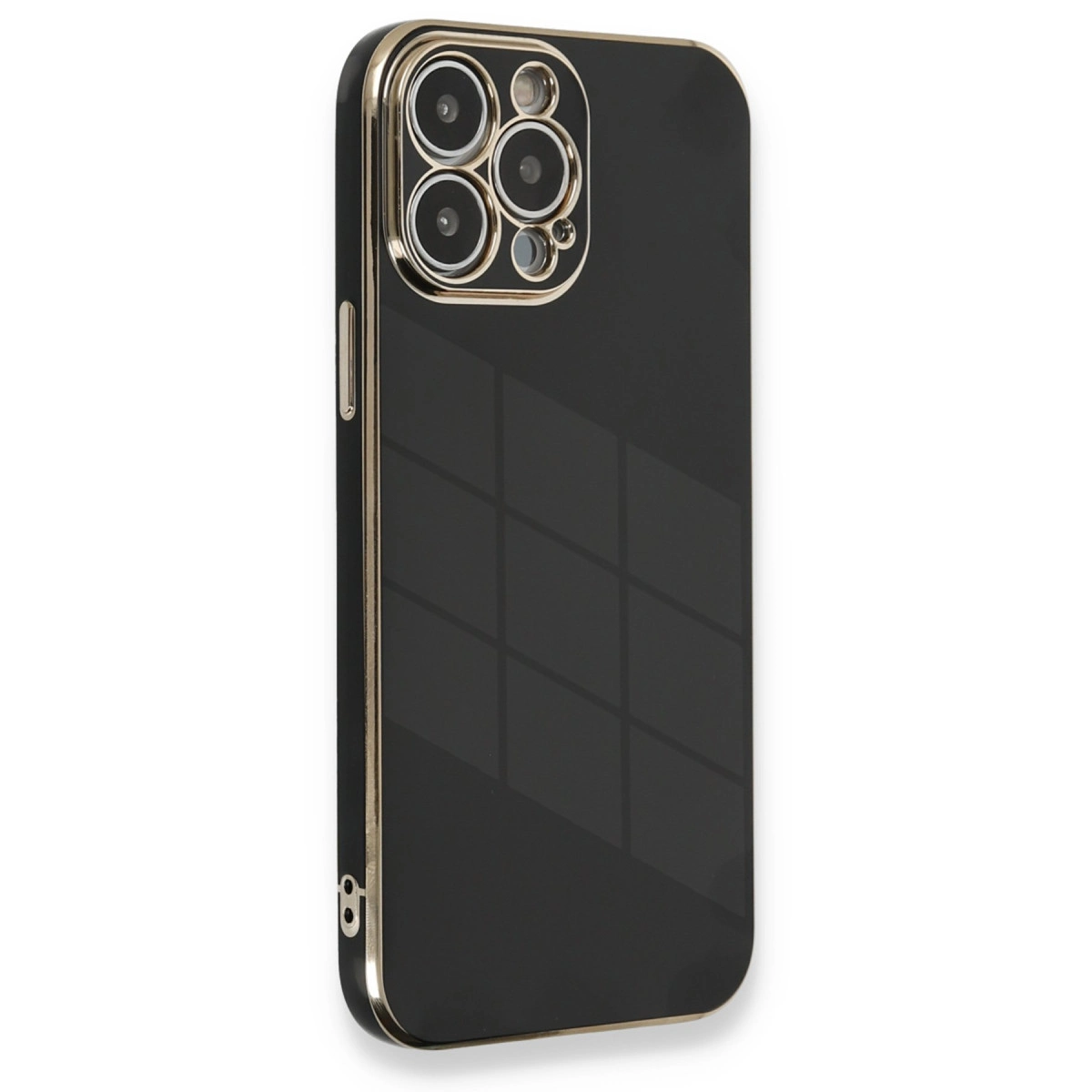 İphone 13 Pro Max Kılıf Volet Silikon - Siyah