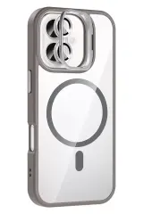 Joko Apple İphone 16 Plus Remim Lensli Magsafe Standlı Kapak - Titan Gri