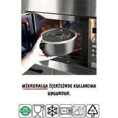 Mikrodalga Ve Dipfrizde Kullanılabilen Saklama Kabı Seti Yuvarlak 12'li Mürdüm