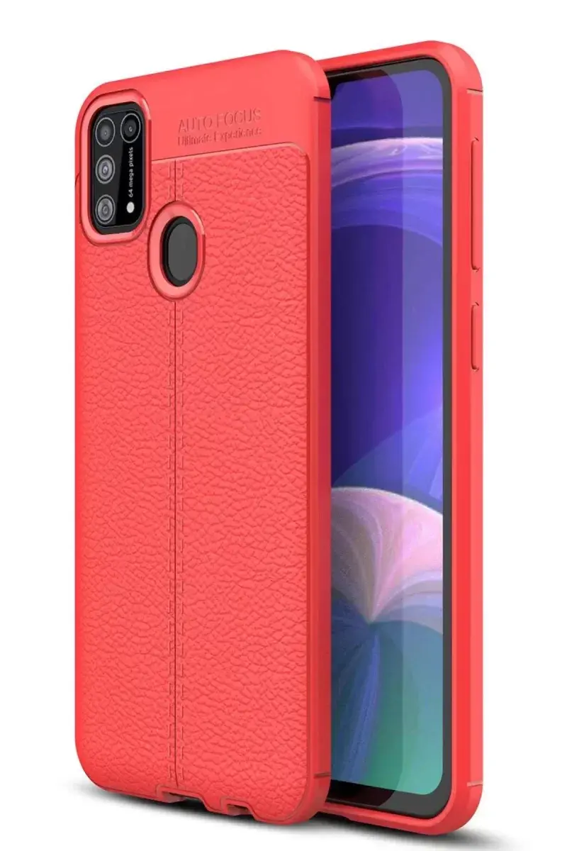Newface Samsung Galaxy M31 Kılıf Auto Focus Kapak - Kırmızı