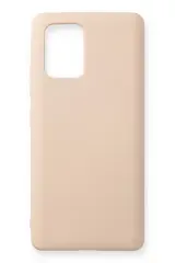 Newface Samsung Galaxy A91 / S10 Lite Kılıf Nano İçi Kadife Silikon - Pudra