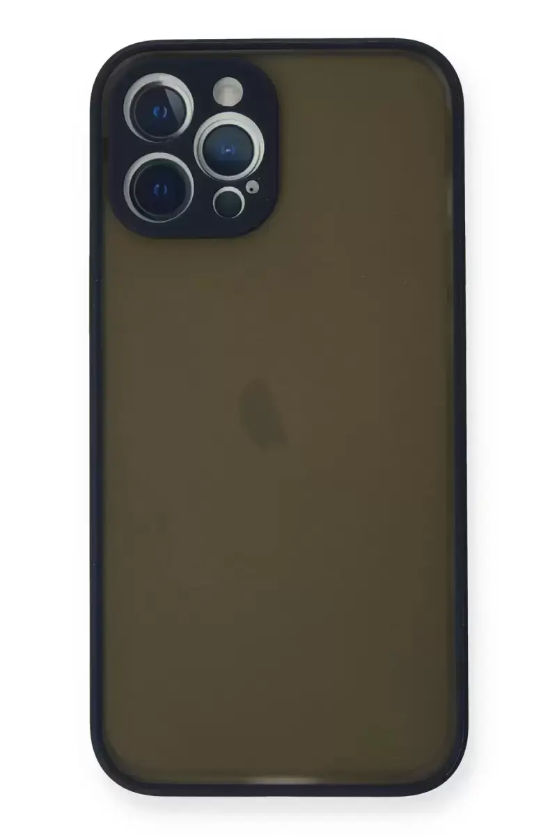 Newface İphone 12 Pro Max Kılıf Montreal Silikon Kapak - Lacivert