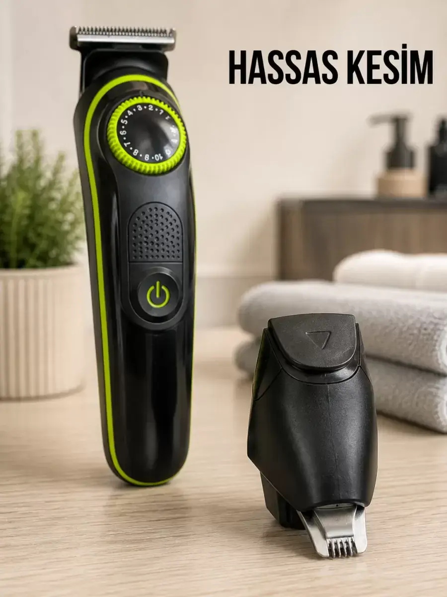 Erkek Bakım Seti 5'i 1 Arada 0-10 Mm Ayarlanabilir Çok Fonksiyonlu Tıraş Makinesi
