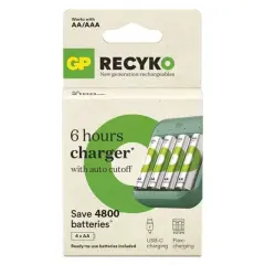 Gp Recyko B423 Usb Pil Şarj Cihazı Seti -  4 Adet Aa 2700mah Yüksek Kapasiteli Şarjlı Pil Dahil