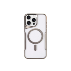 İphone 14 Pro Kılıf Boyi Magsafe Silikon Kapak - Gümüş