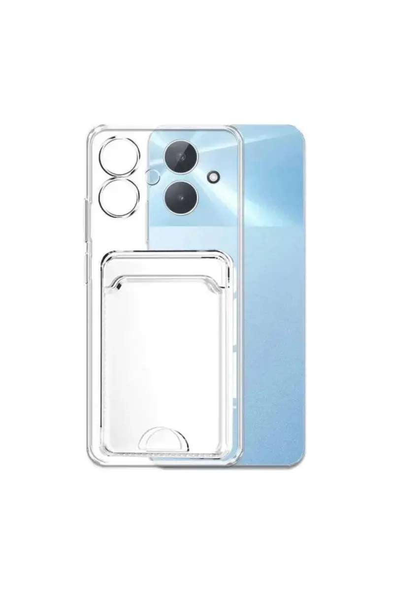 Newface Realme Note 60 Kılıf Kart Şeffaf Silikon - Şeffaf
