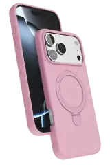 Newface Apple İphone 17 Pro Regal Magsafe Standlı Kapak - Açık Pembe
