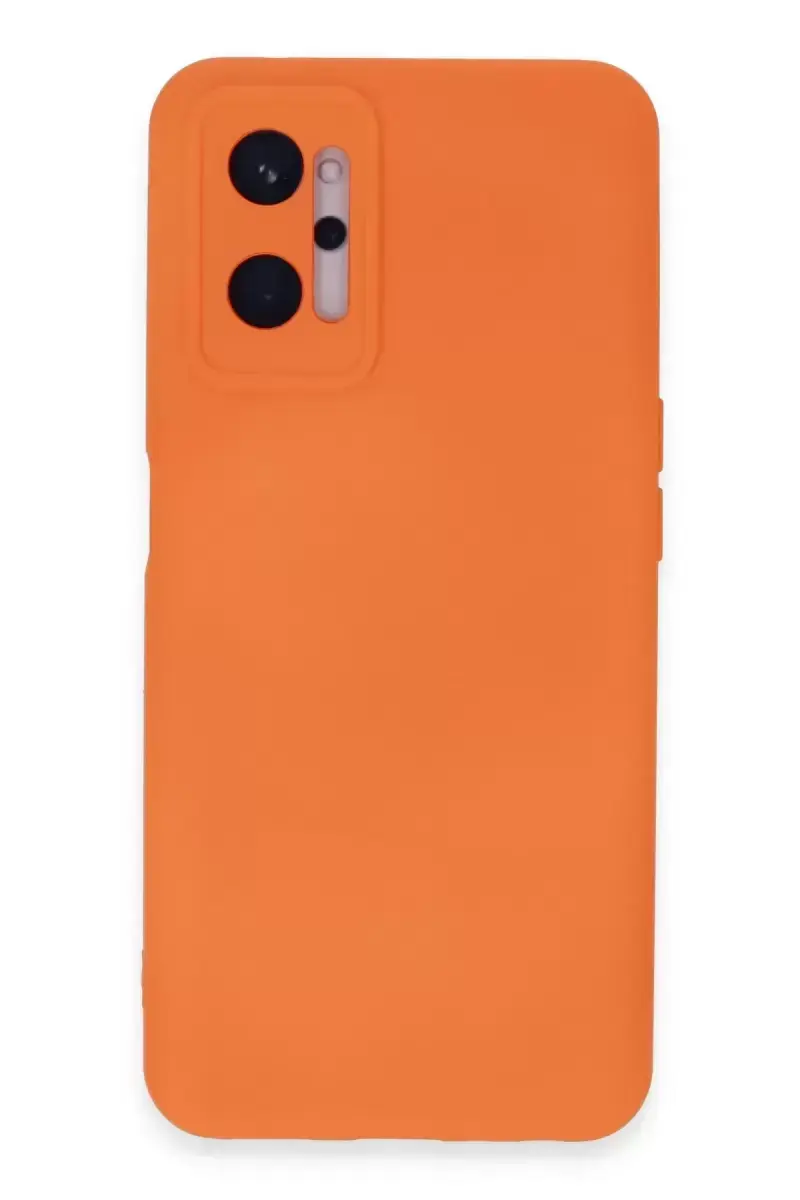 Newface Realme 9i 4g Kılıf Nano İçi Kadife Silikon - Turuncu