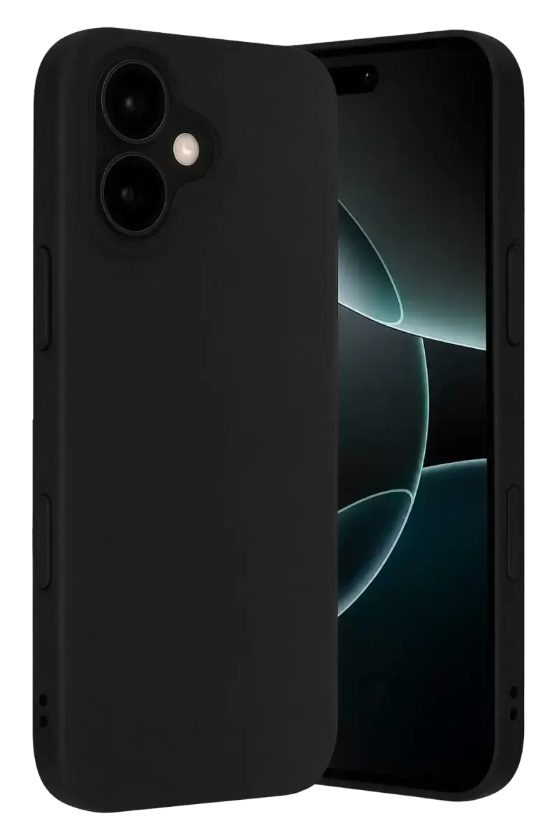Newface Apple İphone 17 Nano İçi Kadife Silikon - Siyah