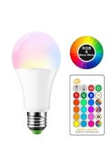 Uzaktan Kumandalı Rgb Çok Renkli Led Ampul E27 Duy