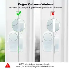 Powermaster Pm-17795 Mini Manyetik Pencere Ve Kapı Güvenlik Alarmı