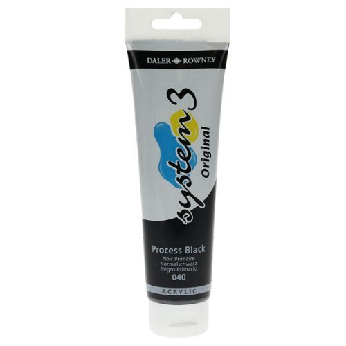System 3 Akrilik Boya - 150ml - Process Black - N.040