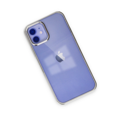 İphone 12 Kılıf Element Silikon - Gümüş