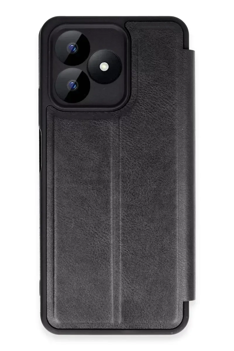 Newface Realme Note 50 4g Kılıf Flip Cover - Siyah