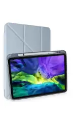 Newface Apple İpad Air 4 10.9 Kılıf Kalemlikli Mars Tablet Kılıfı - Mavi