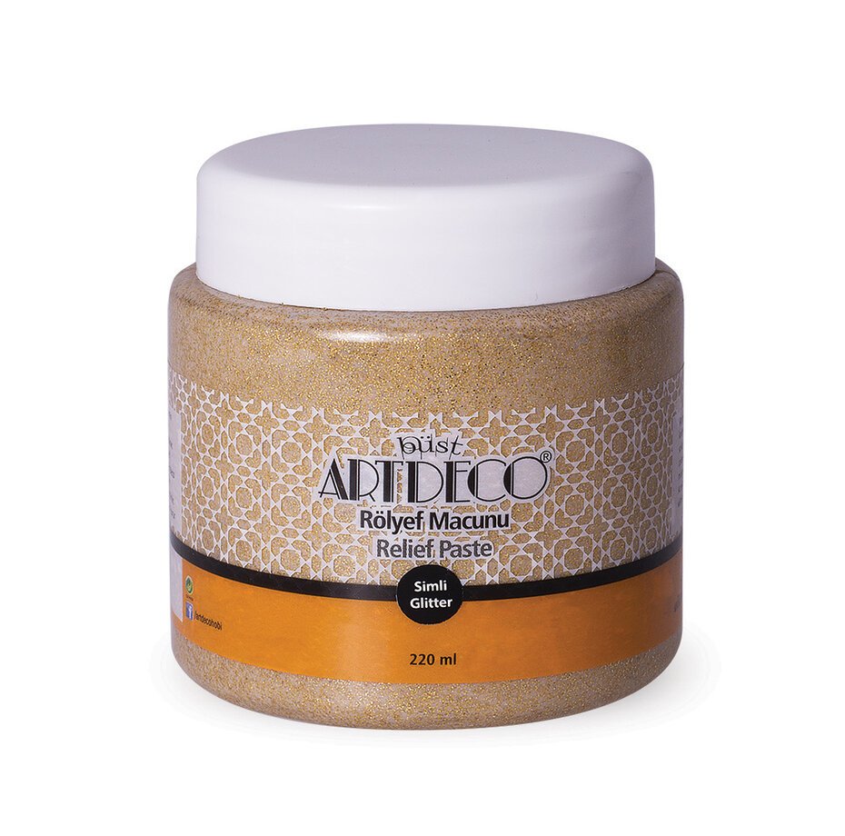 Simli Rölyef Macunu - Altın - 220ml