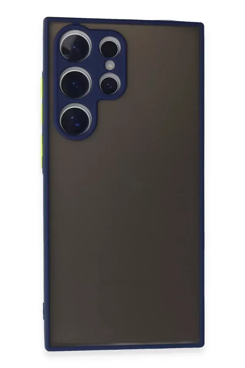 Newface Samsung Galaxy S24 Ultra Kılıf Montreal Silikon Kapak - Lacivert