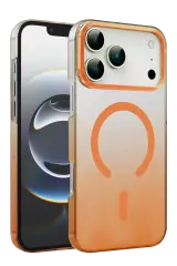 Newface Apple İphone 17 Pro Max Glossy Magsafe Kapak - Turuncu