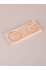 Ahşap Yağdanlık Altlığı -2 Bölmeli Yağlık Sosluk Standı