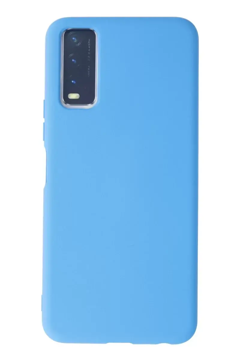 Newface Vivo Y11s Kılıf Nano İçi Kadife Silikon - Mavi