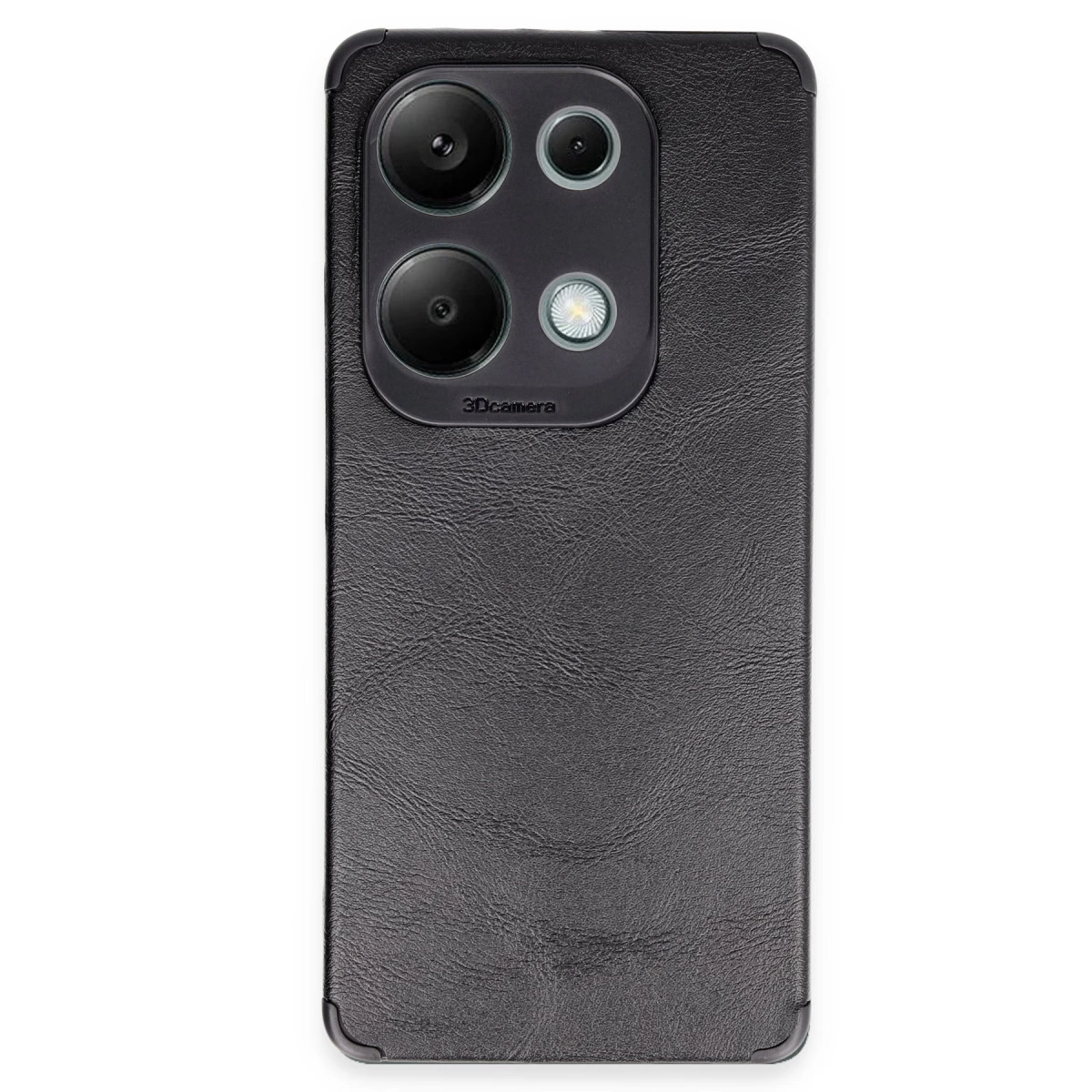Xiaomi Redmi Note 13 4g Kılıf Loop Deri Silikon - Siyah