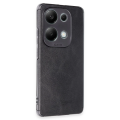 Xiaomi Redmi Note 13 4g Kılıf Loop Deri Silikon - Siyah