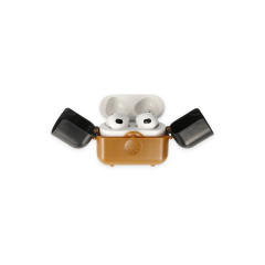 Airpods 3 (3.nesil) Basmalı Kılıf - Kahverengi-siyah