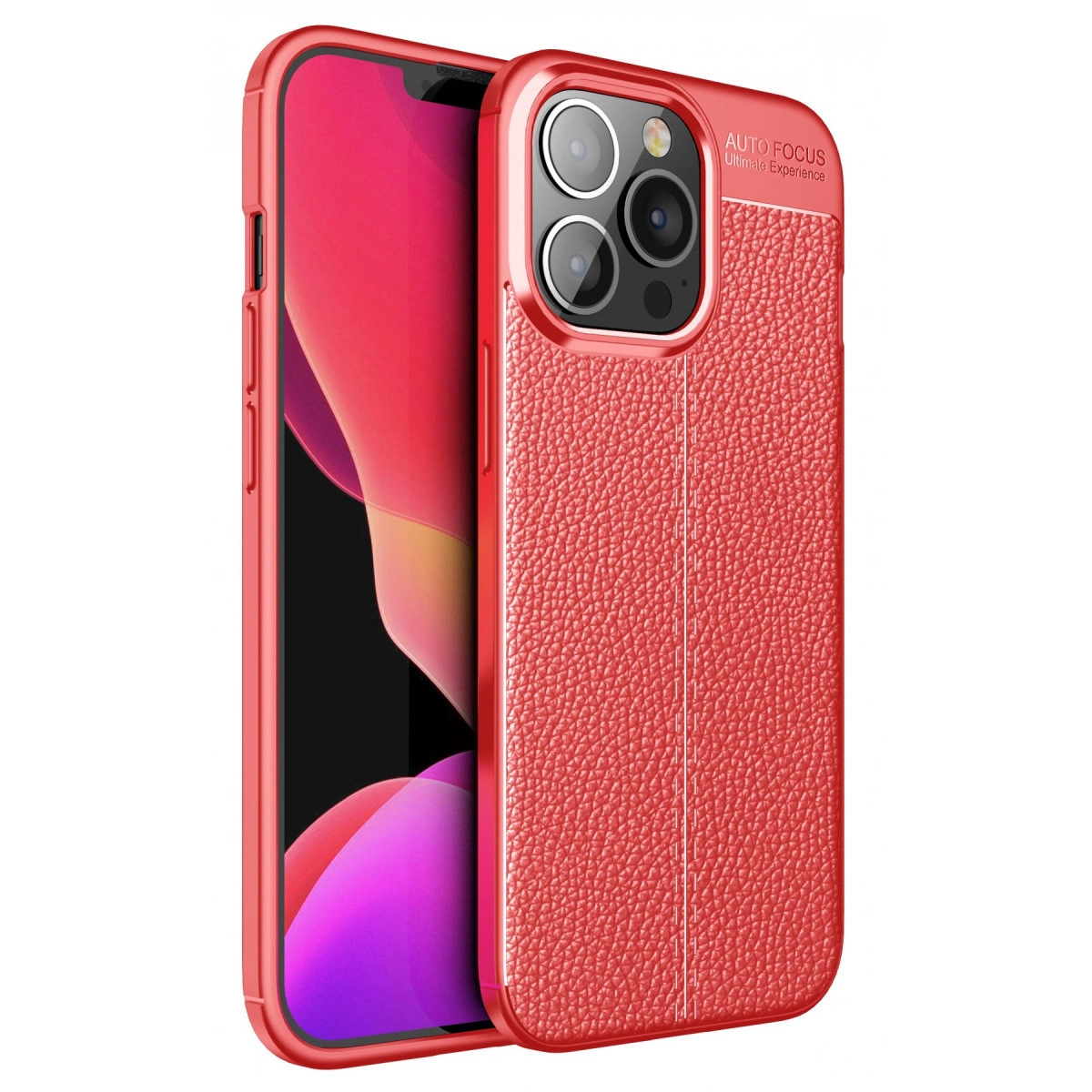 İphone 13 Pro Max Kılıf Auto Focus Kapak - Kırmızı