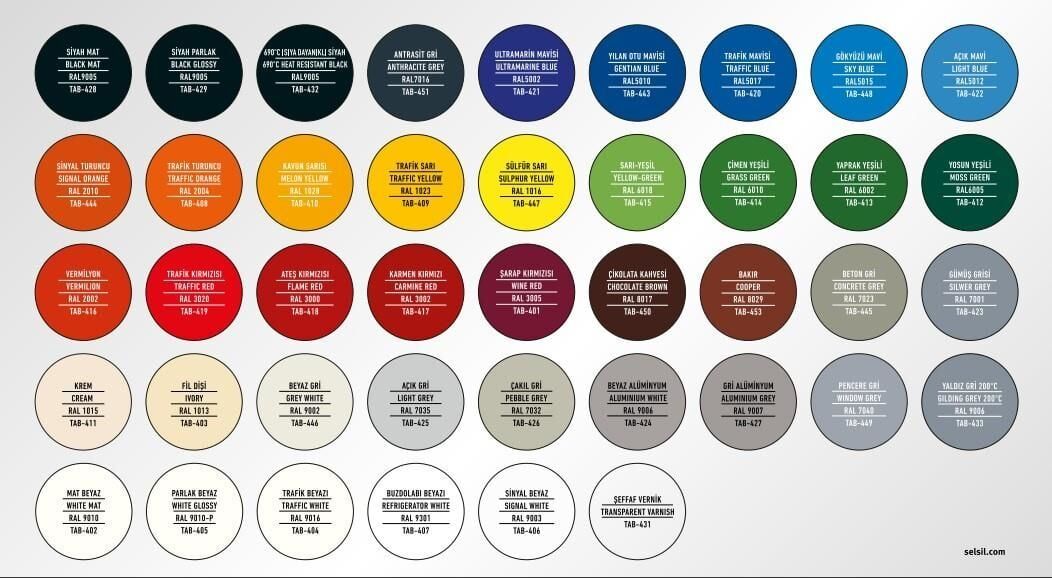 Selsil Rainbow Akrilik Sprey Boya 9010 Mat Beyaz