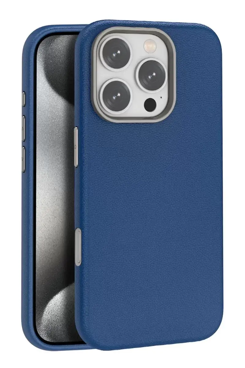 Joko İphone 16 Pro Max Wonder Deri Magsafe Kapak - Lacivert