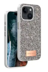Onegif Apple İphone 14 Bright Simli Kapak - Gold