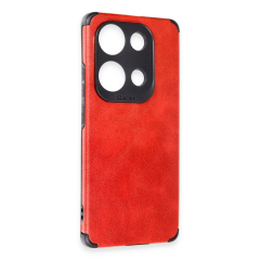 Xiaomi Redmi Note 13 4g Kılıf Loop Deri Silikon - Kırmızı