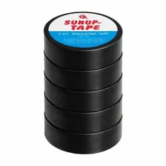 Sunup Sn-27918 Siyah 0.13x18 Mm İzole Pvc Elektrikçi Bant (5'li Paket)