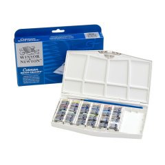 Cotman 1/2 Tablet Suluboya Seti 24 Renk - Defter ve Fırça Hediyeli