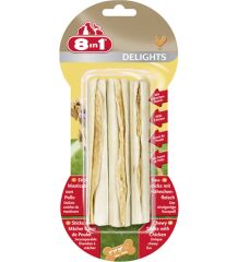 8in1 Delights Tavuklu Sticks Köpek Kemiği 75 gr 3 Lü