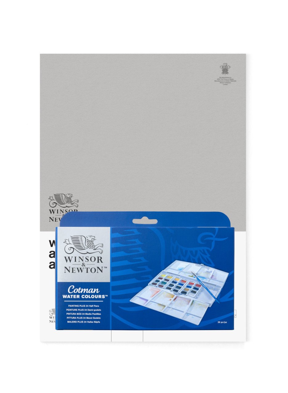 Cotman 1/2 Tablet Suluboya Seti 24 Renk - Defter ve Fırça Hediyeli