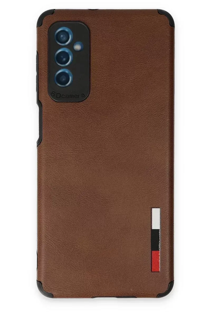 Newface Samsung Galaxy M52 5g Kılıf Loop Deri Silikon - Kahverengi
