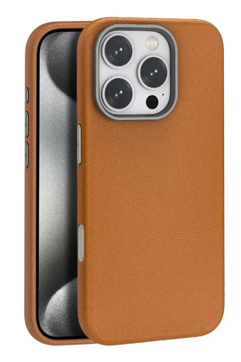 Joko İphone 16 Pro Max Wonder Deri Magsafe Kapak - Kahverengi