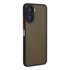Vivo Y16 Kılıf Montreal Silikon Kapak - Siyah