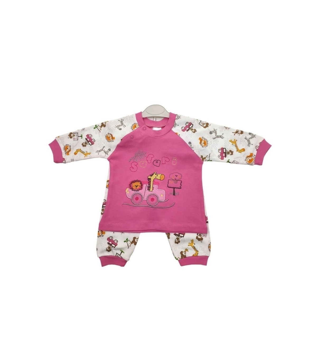 AyBaby AY453 Safari 2Li Bebek Zıbın Takım 0-3 Ay - Pembe